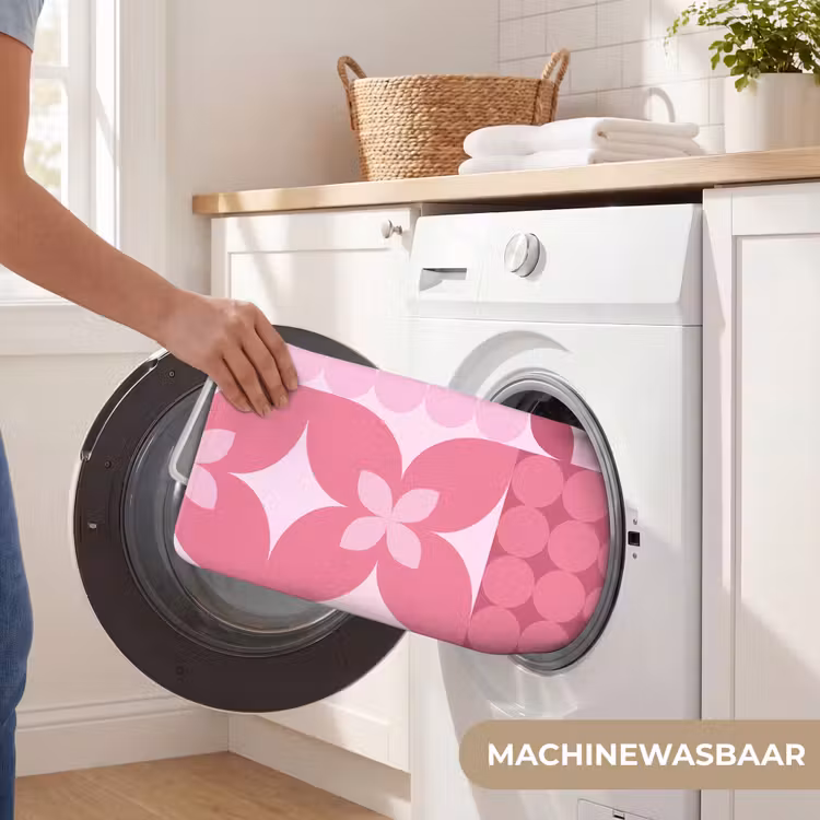 Wc Mat - Abstract - Geometrisch - Patroon - Modern - Roze — 5