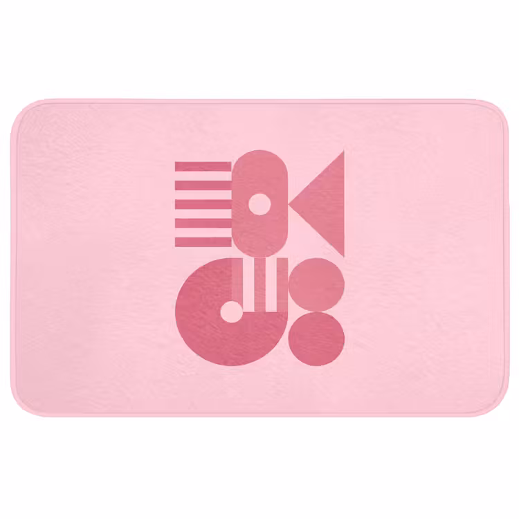 Wc Mat - Abstract - Geometrisch - Vormen - Roze — 1