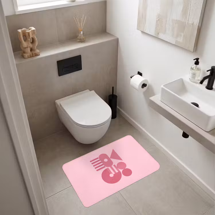 Wc Mat - Abstract - Geometrisch - Vormen - Roze — 6