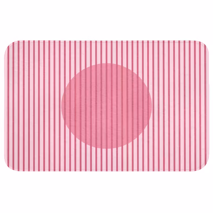 Wc Mat - Abstract - Strepen - Ovaal - Roze - Modern — 1
