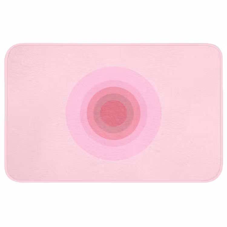 Wc Mat - Patroon - Cirkels - Abstract - Roze - Modern — 1