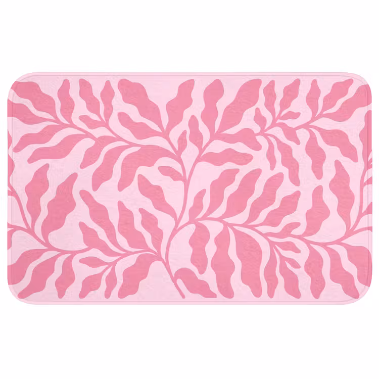 Wc Mat - Planten - Organisch - Abstract - Modern - Roze — 1