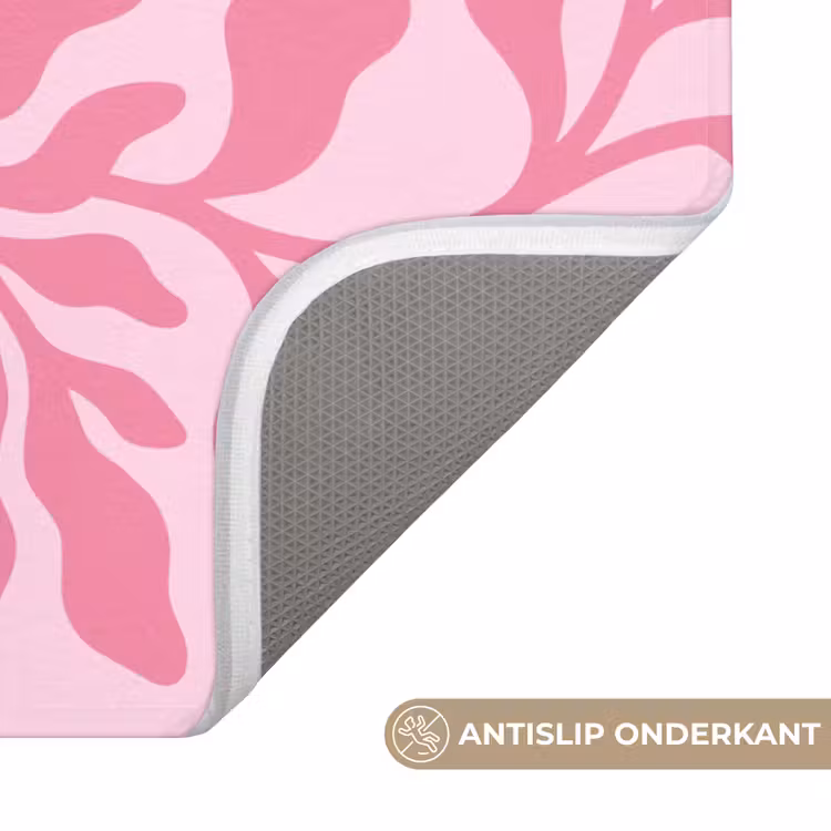 Wc Mat - Planten - Organisch - Abstract - Modern - Roze — 3