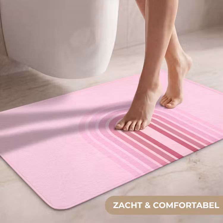 Wc Mat - Regenboog - Roze - Abstract - Modern - Minimalistisch — 7