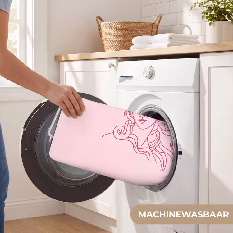 Wc Mat - Vrouw - Portret - Klassiek - Line-art - Roze — 5
