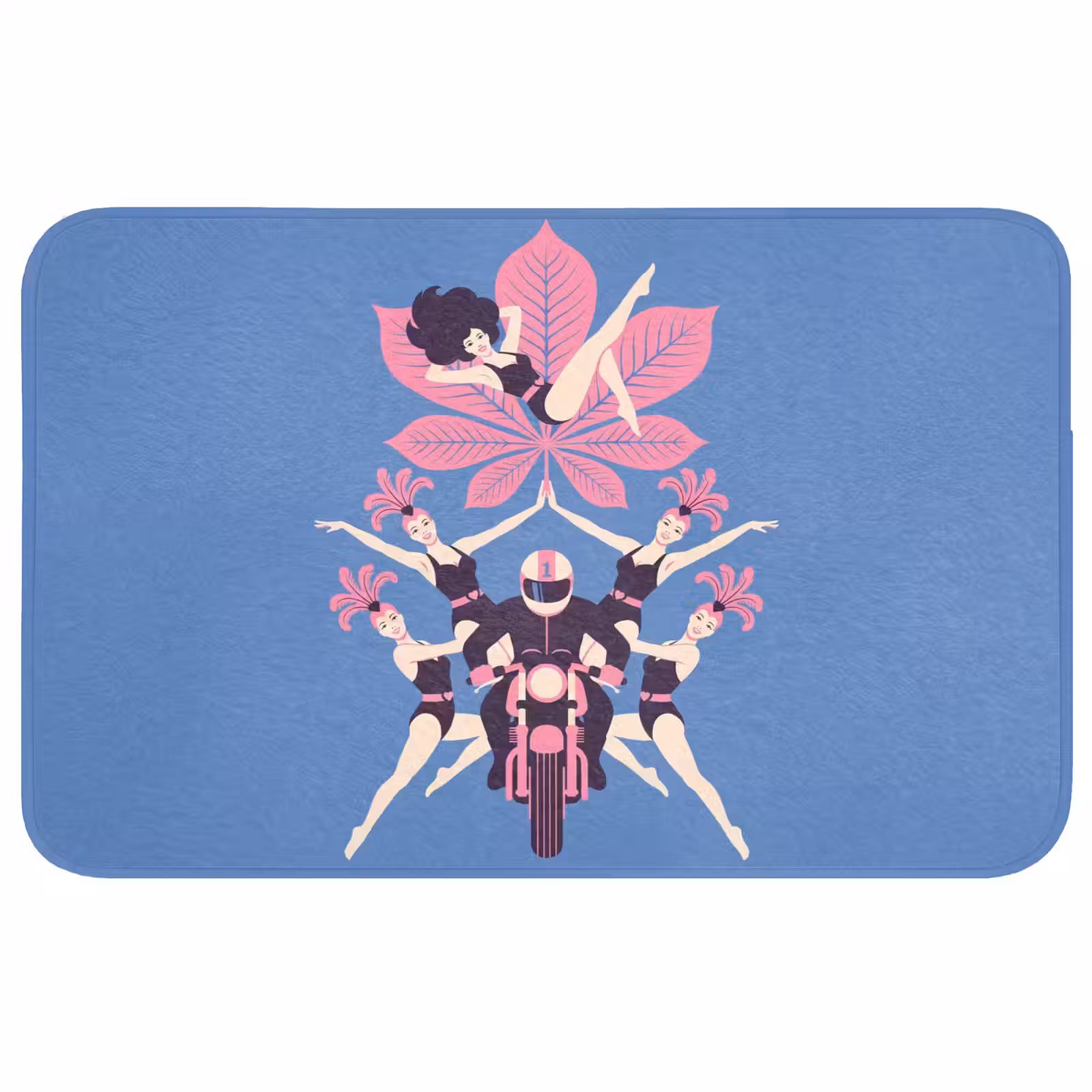 Wc Mat - Mensen - Dans - Motor - Retro - Roze — 1