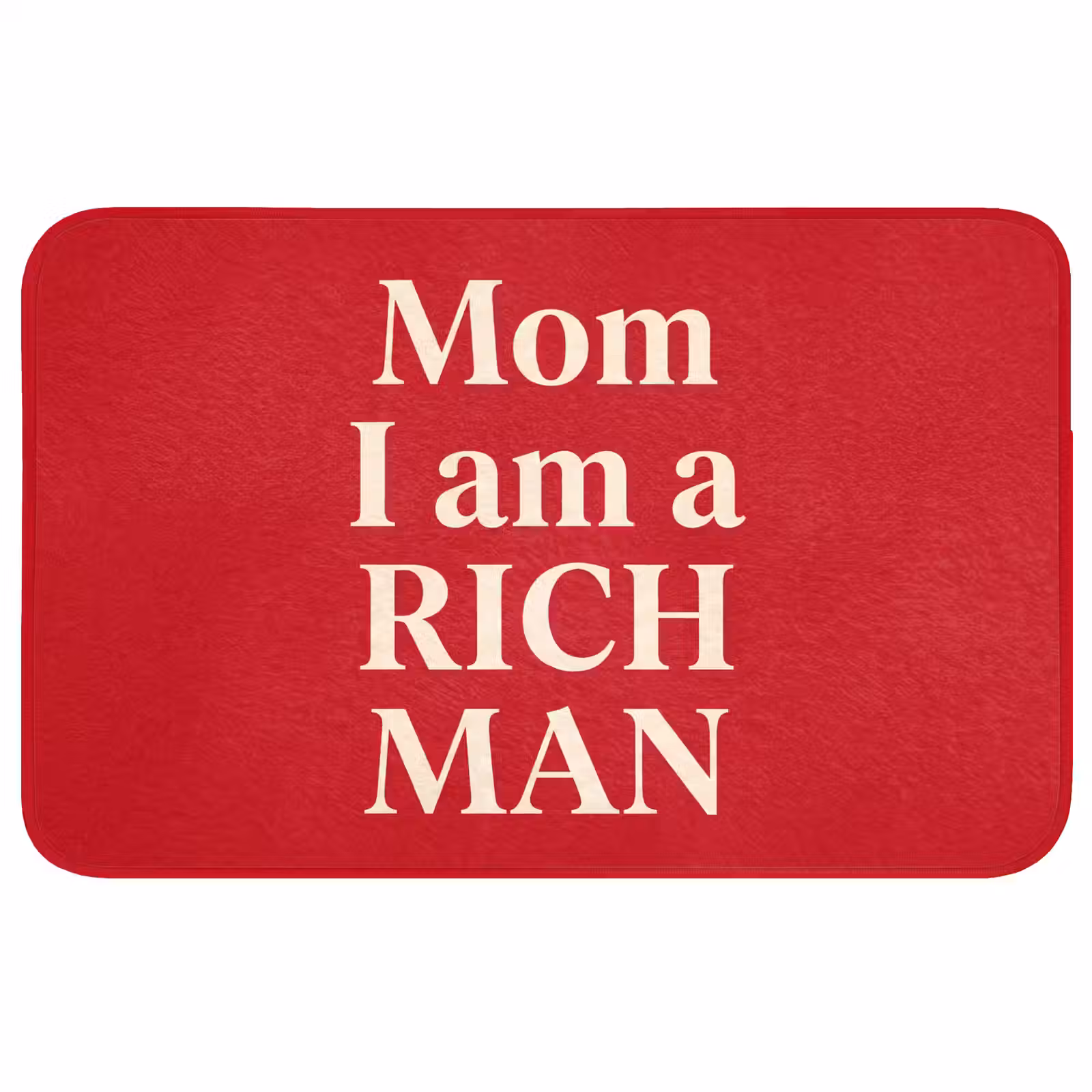 Wc Mat - Tekst - Rijkdom - Motivatie - Rood - Modern — 1