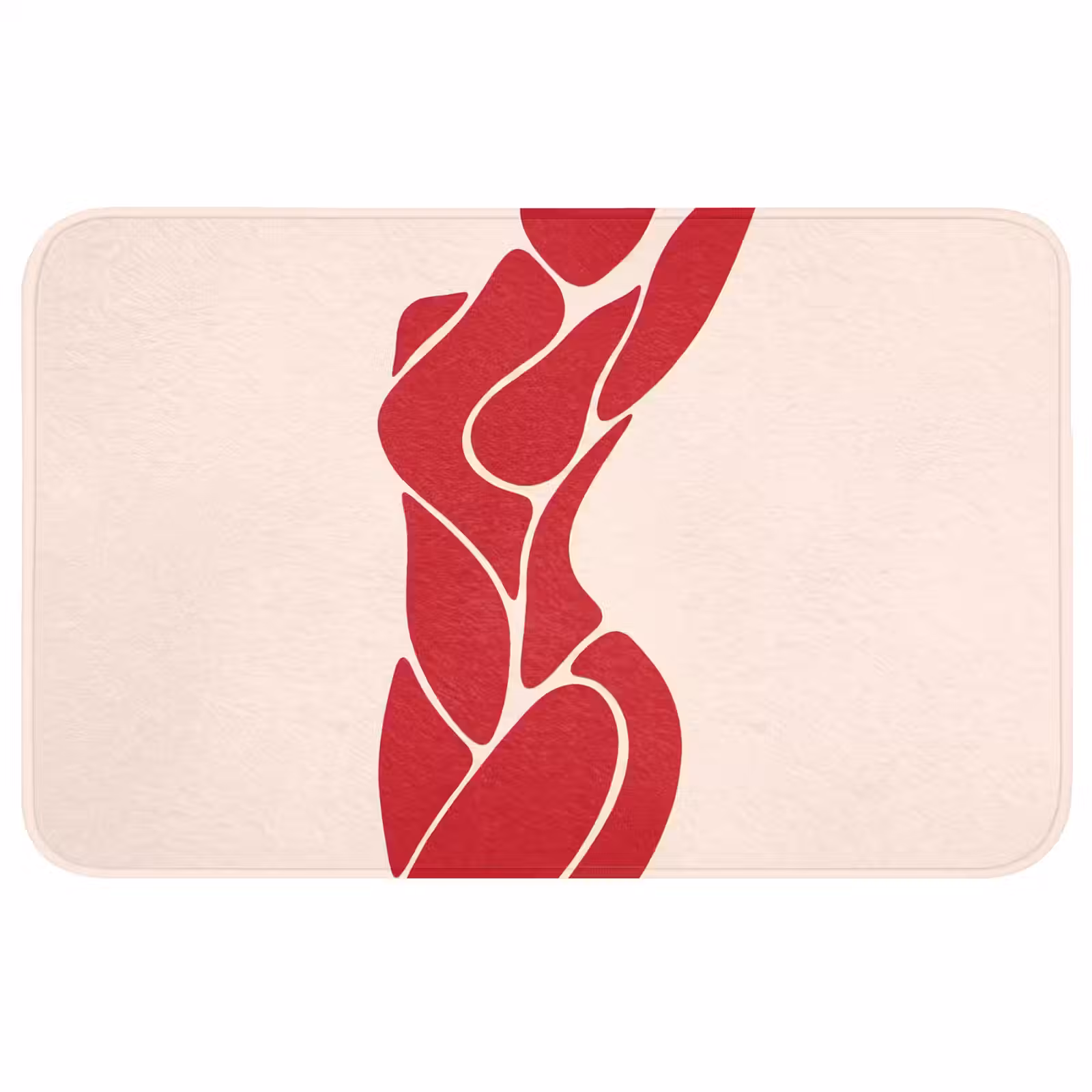Wc Mat - Vrouw - Figuur - Abstract - Modern - Rood — 1