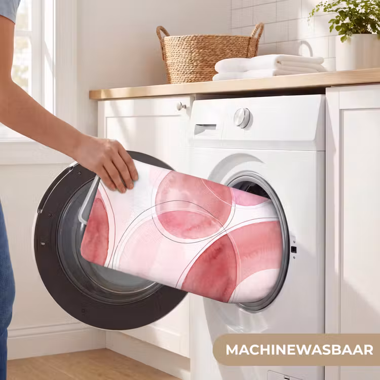 Wc Mat - Abstract - Cirkels - Modern - Roze - Kunst — 5
