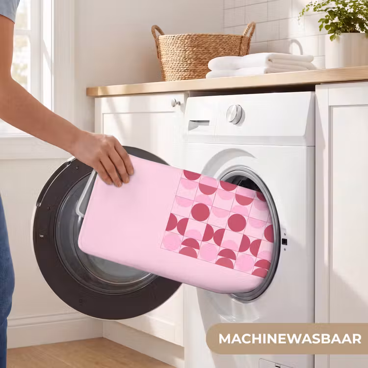 Wc Mat - Abstract - Geometrisch - Cirkels - Roze - Modern — 5
