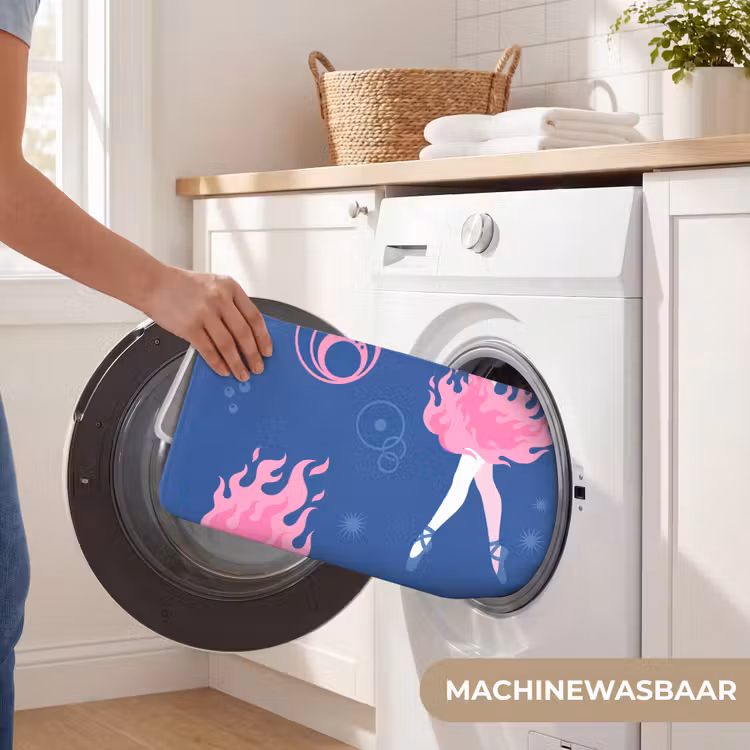 Wc Mat - Danseres - Vlammenrok - Abstract - Roze - Blauw — 5