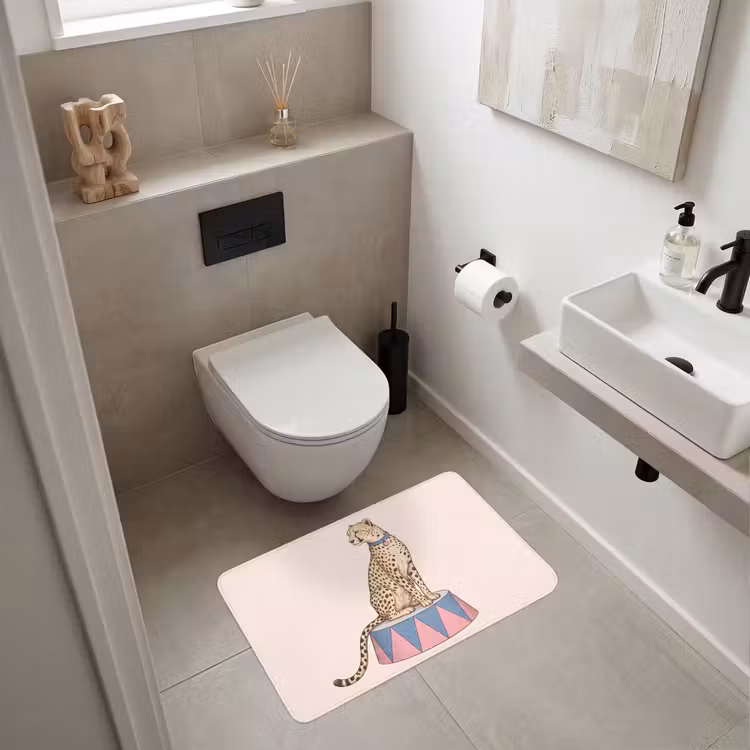 Wc Mat - Dieren - Circus - Illustratie - Vintage - Roze — 6