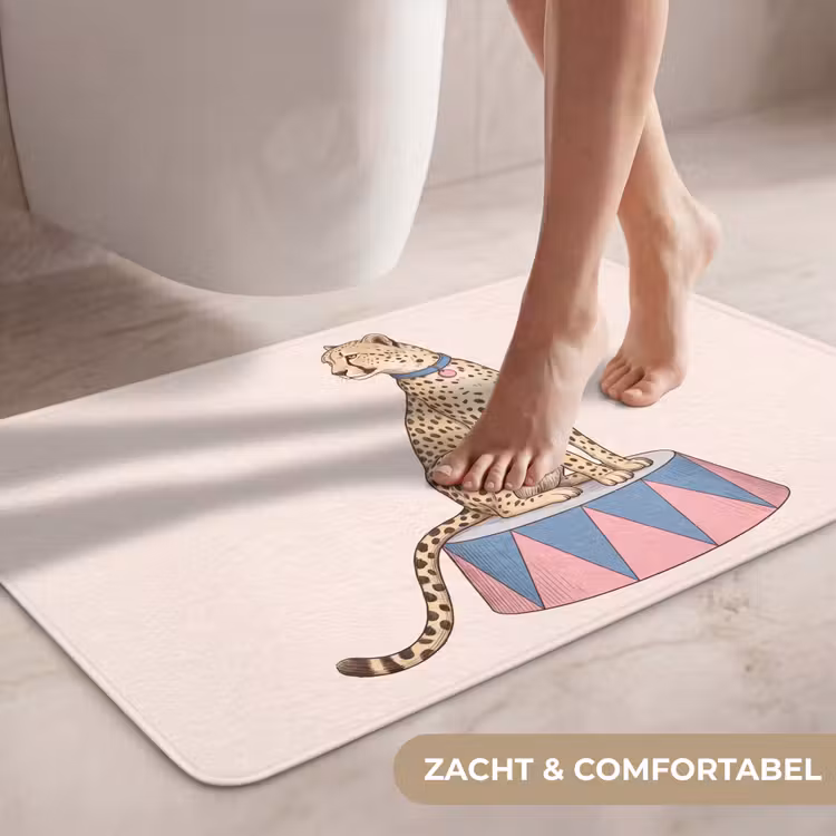 Wc Mat - Dieren - Circus - Illustratie - Vintage - Roze — 7