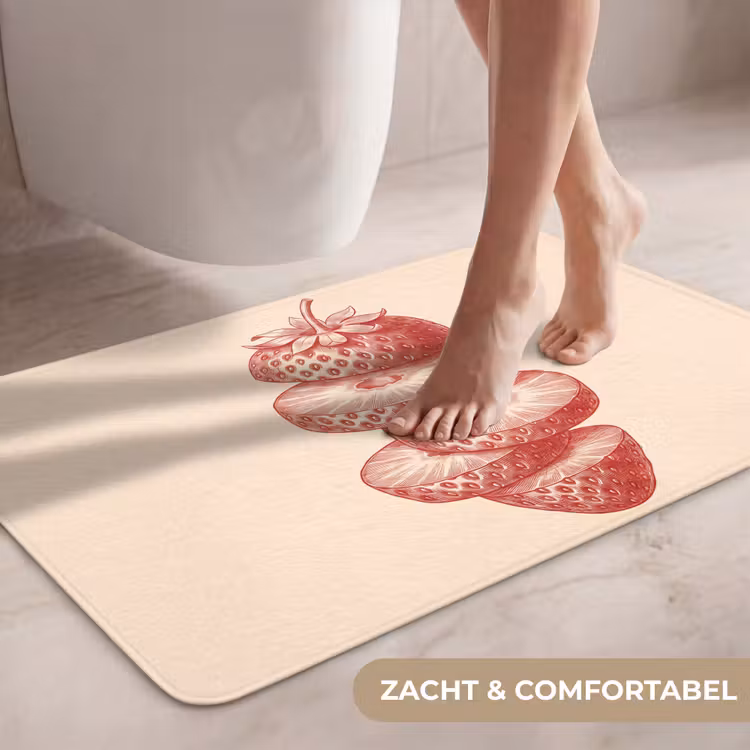 Wc Mat - Fruit - Gesneden - Illustratie - Rood - Vintage — 7