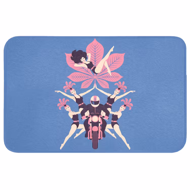 Wc Mat - Mensen - Dans - Motor - Retro - Roze — 1