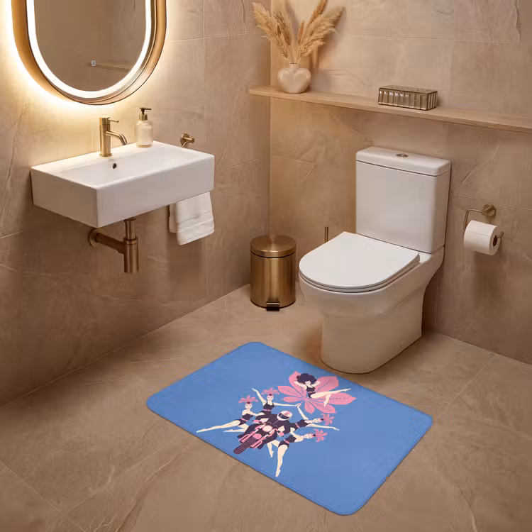 Wc Mat - Mensen - Dans - Motor - Retro - Roze — 4