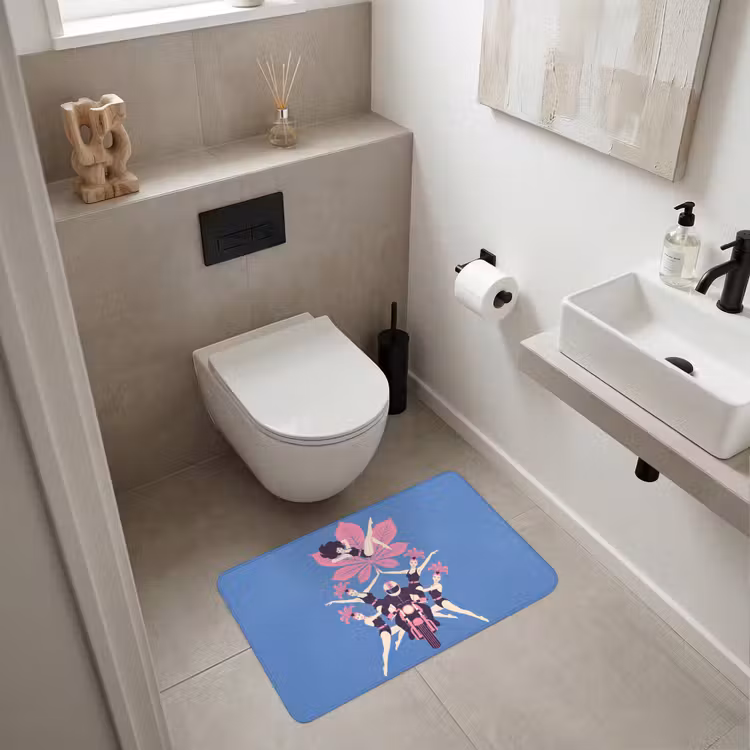 Wc Mat - Mensen - Dans - Motor - Retro - Roze — 6