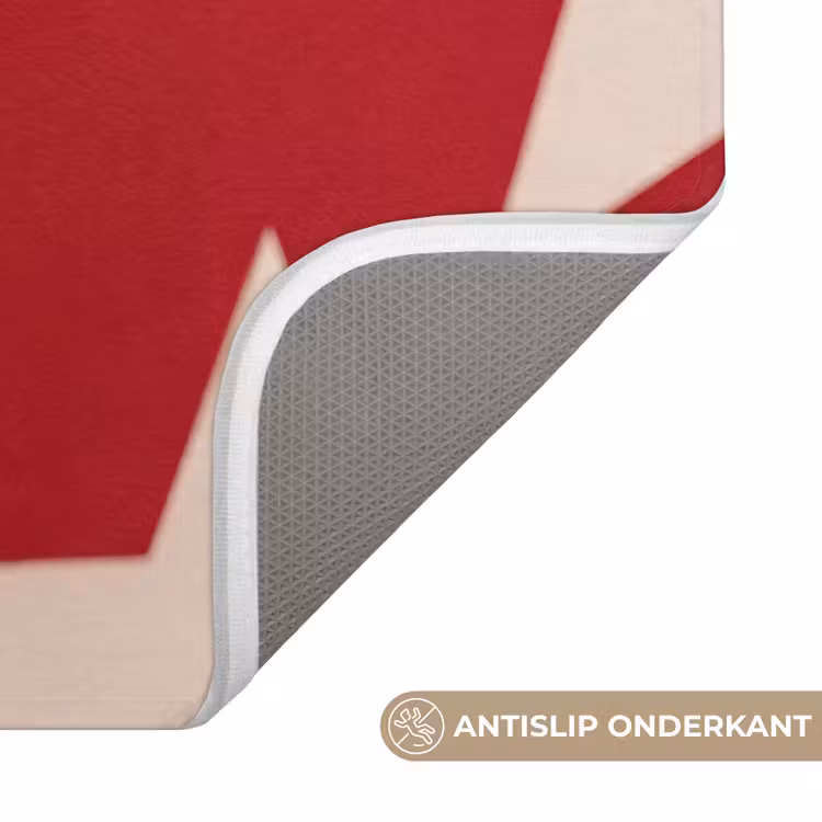 Wc Mat - Spel - Dierenprint - Nummer 8 - Modern - Rood — 3