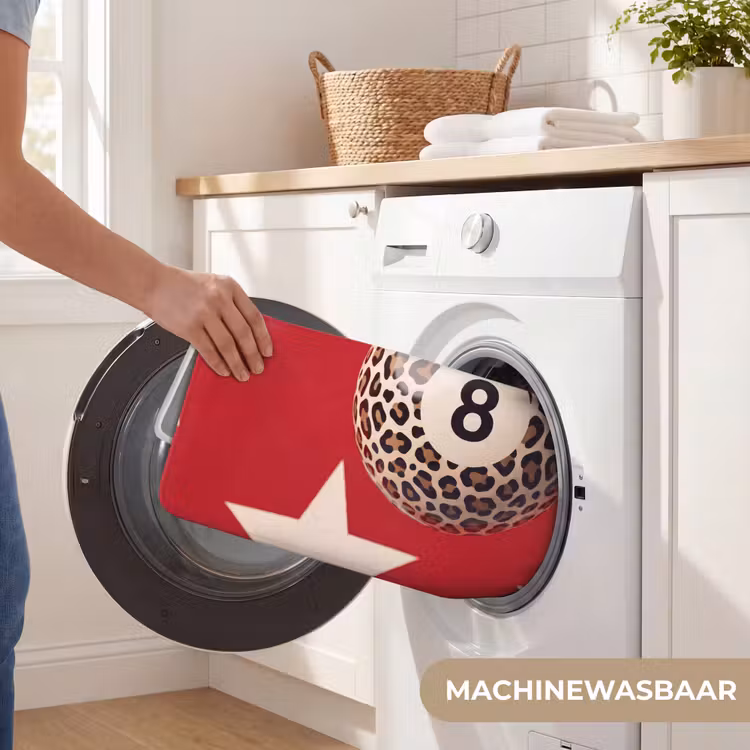 Wc Mat - Spel - Dierenprint - Nummer 8 - Modern - Rood — 5