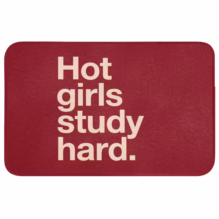 Wc Mat - Tekst - Studie - Motivatie - Modern - Rood — 1