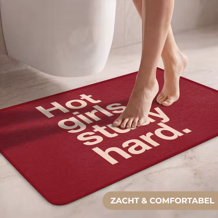 Wc Mat - Tekst - Studie - Motivatie - Modern - Rood — 7