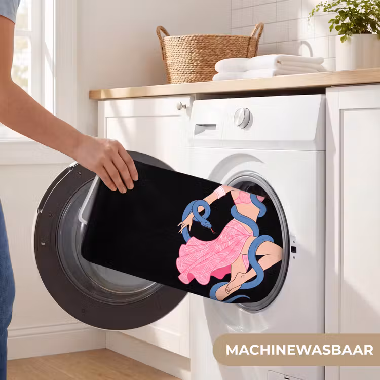 Wc Mat - Vrouw - Danseres - Slangen - Art Deco - Roze — 5