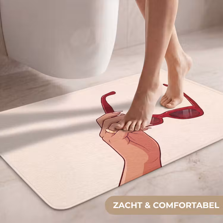 Wc Mat - Vrouw - Zonnebril - Mode - Rood - Illustratie — 7