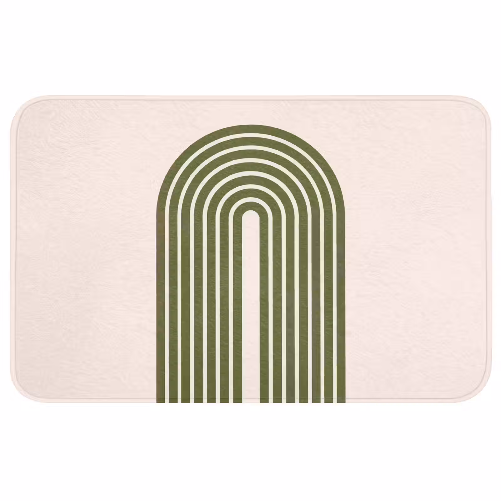 Wc Mat - Abstract - Bogen - Modern - Groen - Kunst — 1