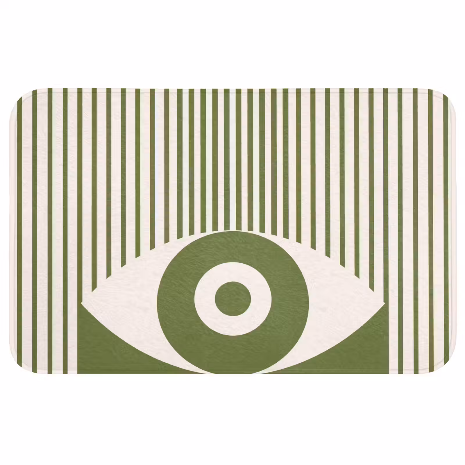 Wc Mat - Abstract - Oog - Strepen - Modern - Groen — 1