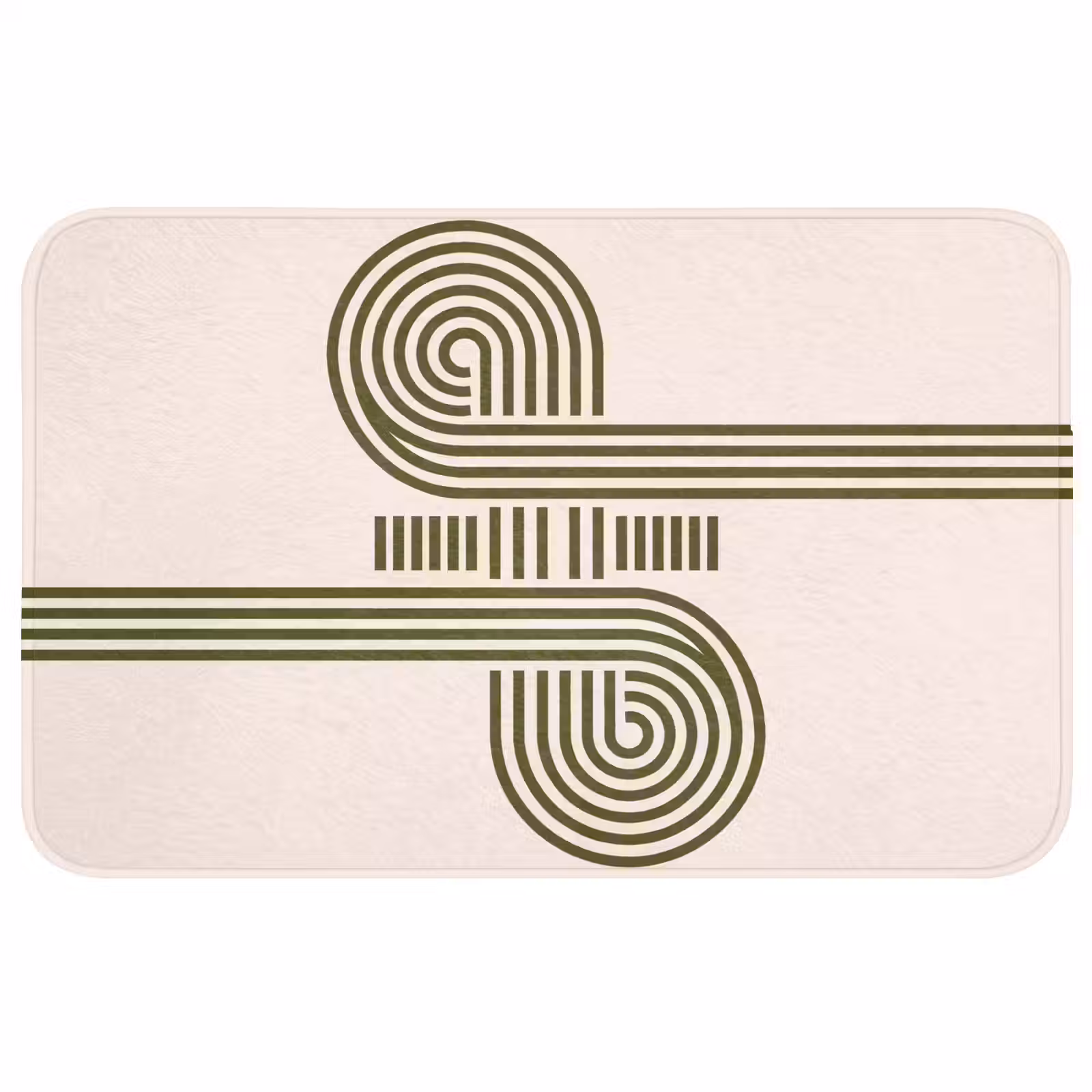 Wc Mat - Abstract - Vormen - Modern - Groen — 1