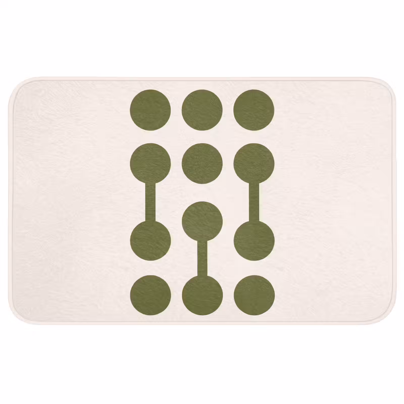 Wc Mat - Cirkels - Geometrisch - Abstract - Modern - Groen — 1