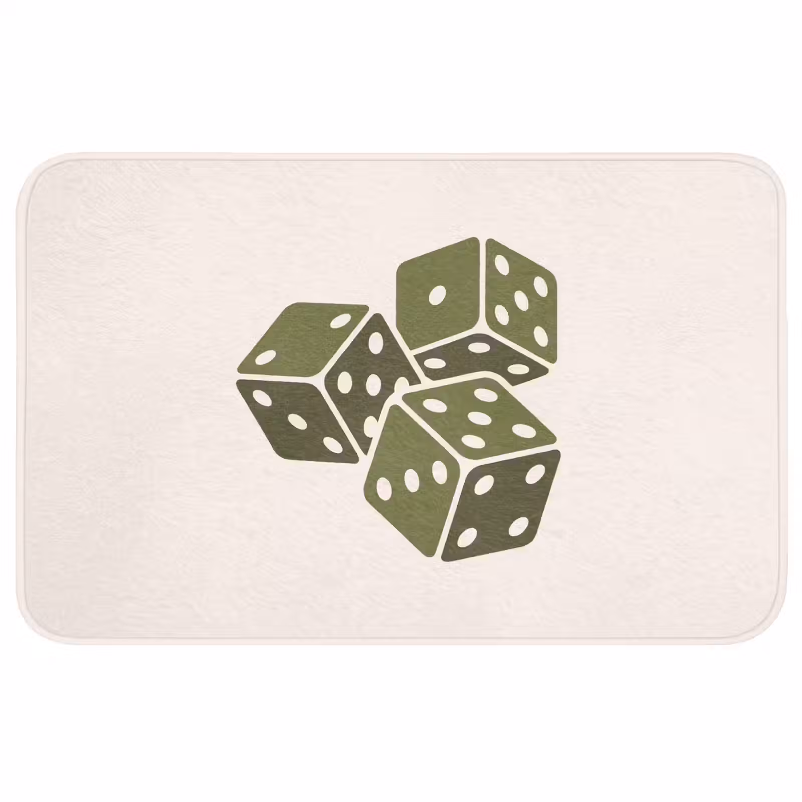 Wc Mat - Dobbelsteen - Spel - Groen - Abstract — 1