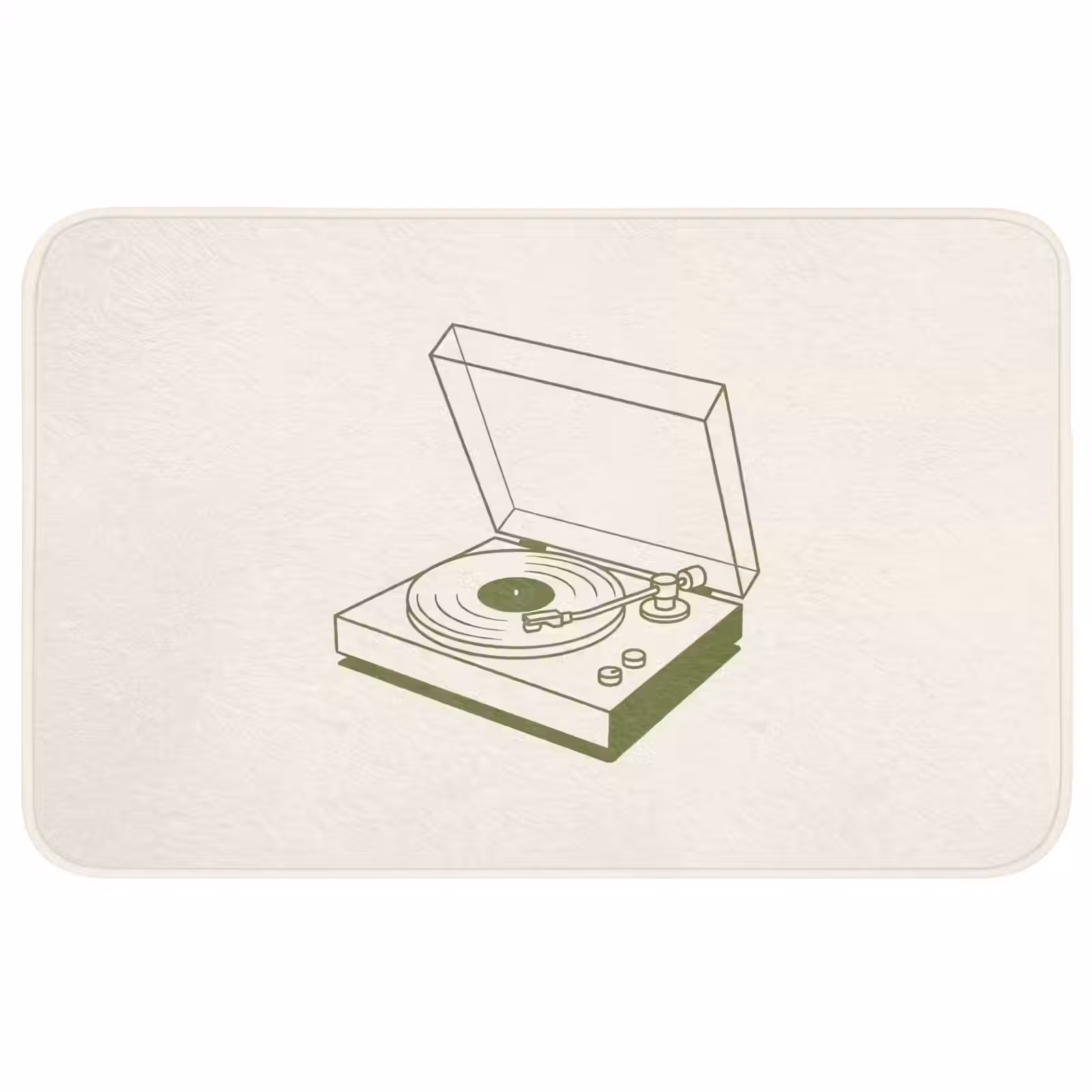 Wc Mat - Platenspeler - Vinyl - Muziek - Minimalistisch - Groen — 1