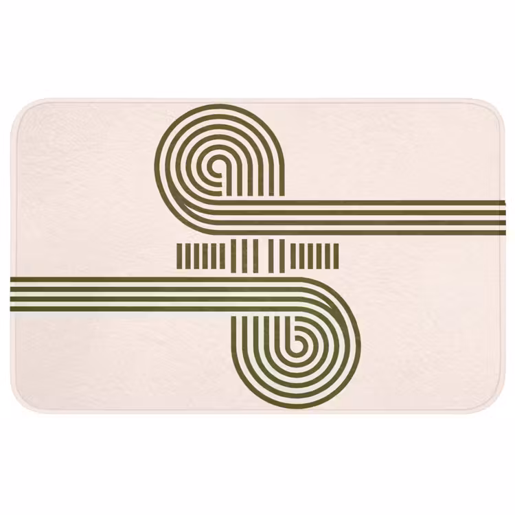 Wc Mat - Abstract - Vormen - Modern - Groen — 1
