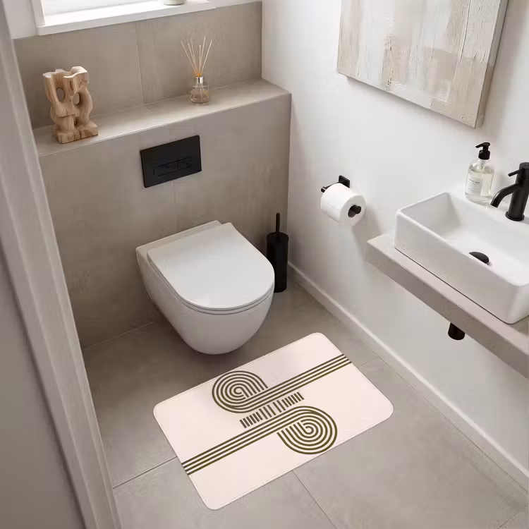 Wc Mat - Abstract - Vormen - Modern - Groen — 6