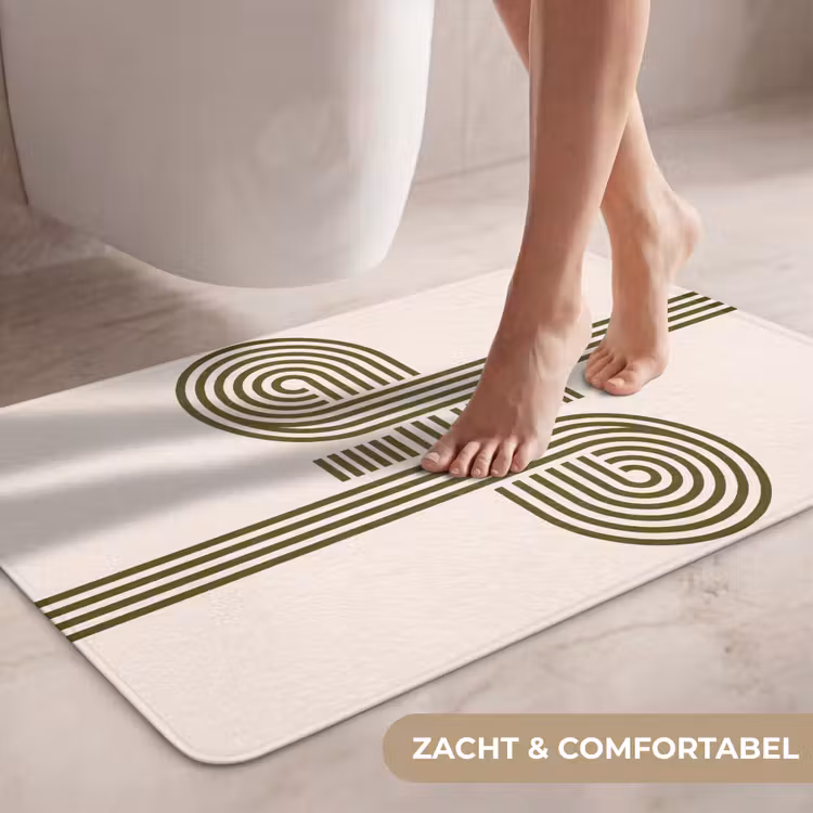 Wc Mat - Abstract - Vormen - Modern - Groen — 7