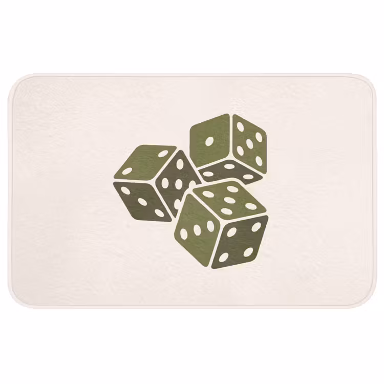 Wc Mat - Dobbelsteen - Spel - Groen - Abstract — 1