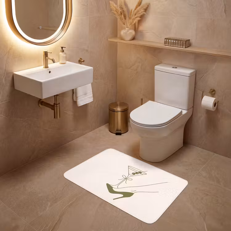 Wc Mat - Drank - Martini - Hoge hak - Mode - Groen — 4