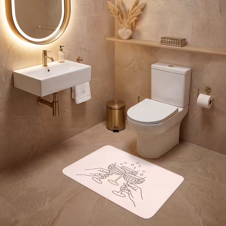Wc Mat - Drankjes - Feest - Proosten - Minimalistisch - Groen — 4