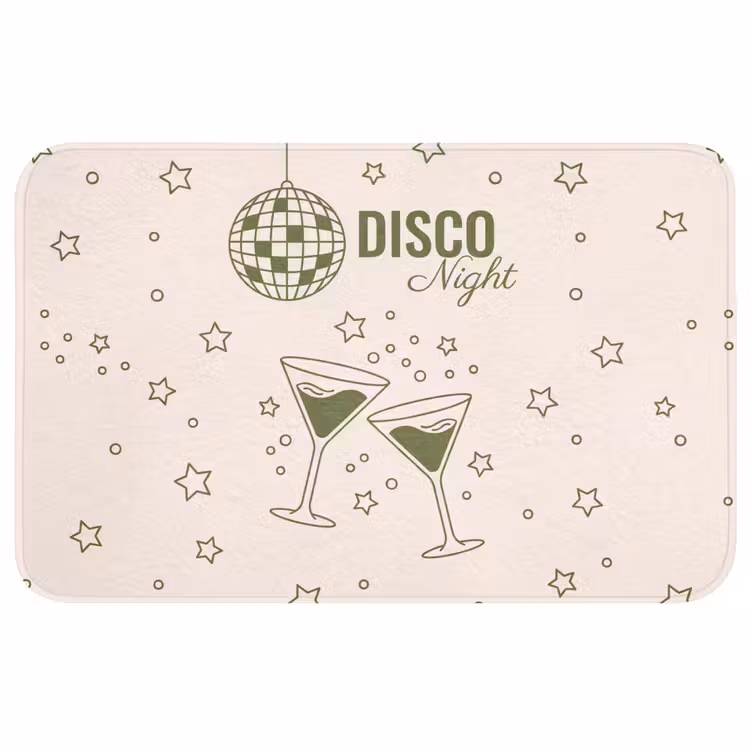 Wc Mat - Feest - Disco - Drank - Illustratie - Groen — 1