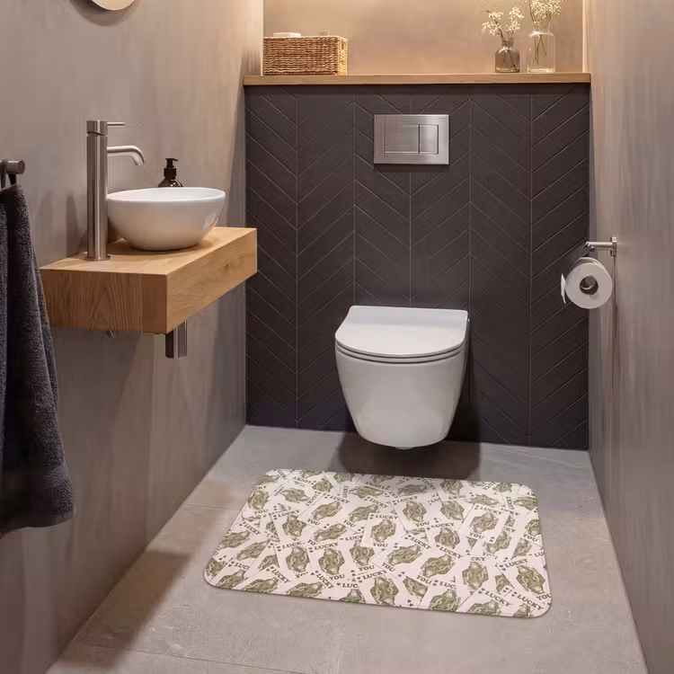 Wc Mat - Kaarten - Koningin - Patroon - Groen - Spel — 2