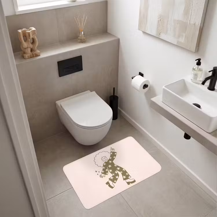 Wc Mat - Mensen - Dansend - Feest - Vintage - Groen — 6