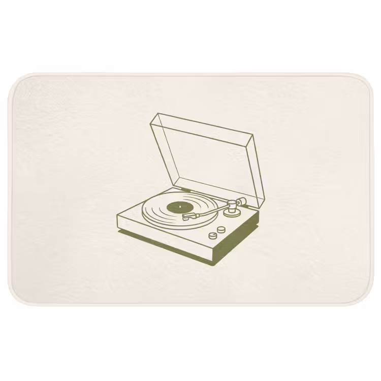 Wc Mat - Platenspeler - Vinyl - Muziek - Minimalistisch - Groen — 1