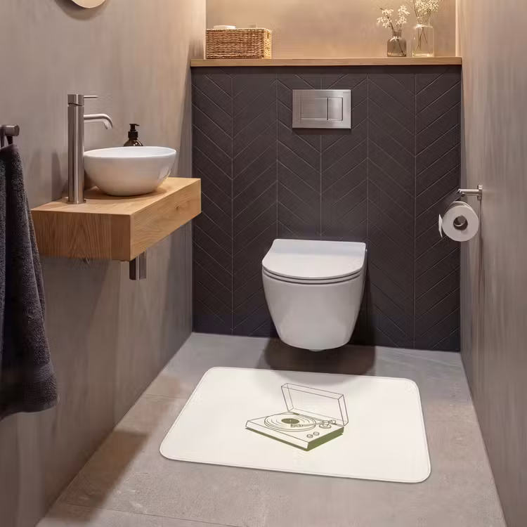 Wc Mat - Platenspeler - Vinyl - Muziek - Minimalistisch - Groen — 2