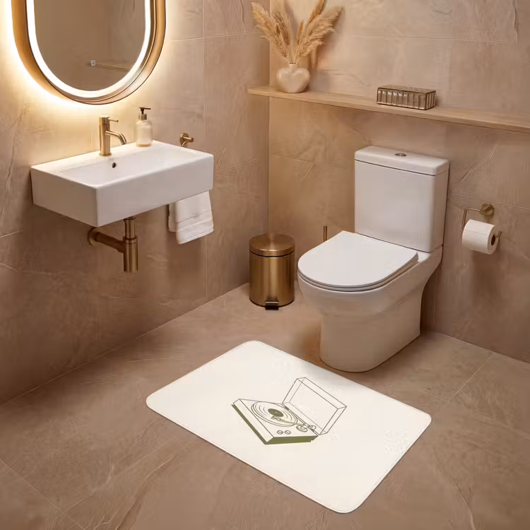 Wc Mat - Platenspeler - Vinyl - Muziek - Minimalistisch - Groen — 4