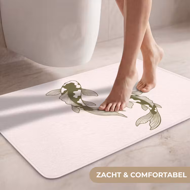 Wc Mat - Vis - Zwemmend - Groen - Abstract - Dieren — 7
