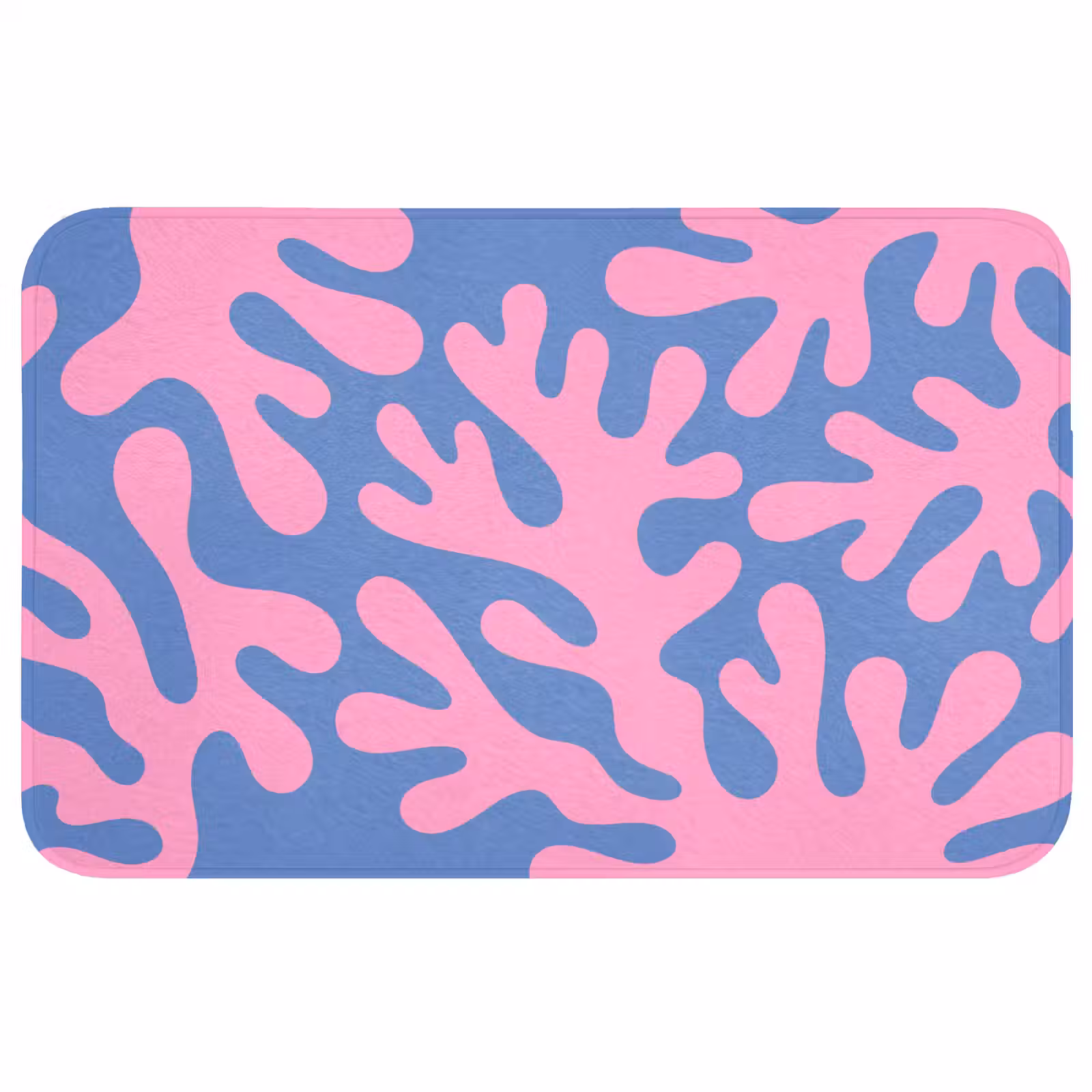 Wc Mat - Abstract - Vormen - Roze - Blauw — 1