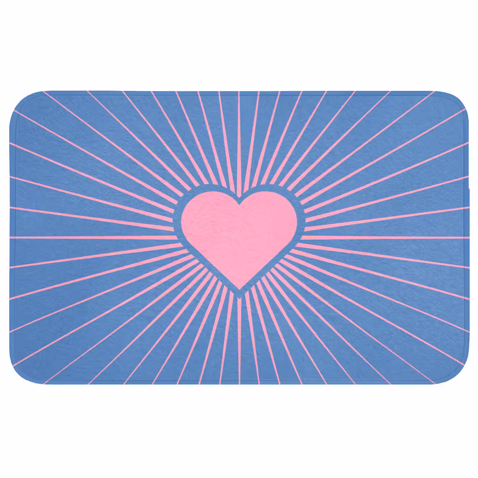 Wc Mat - Hart - Stralen - Liefde - Modern - Roze — 1