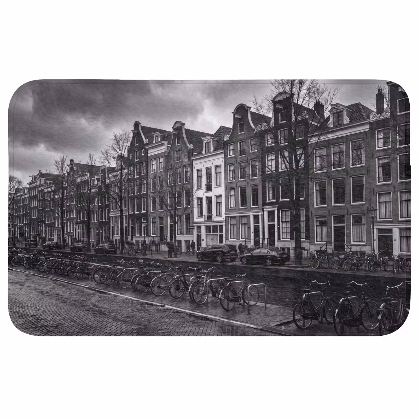 Wc Mat - Huis - Gracht - Amsterdam - Architectuur - Zwart-wit — 1