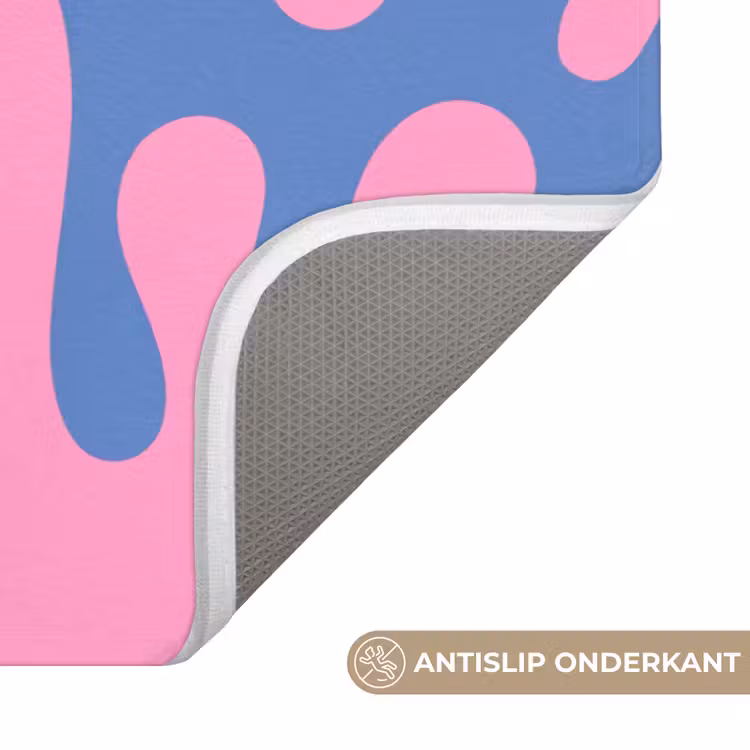 Wc Mat - Abstract - Vormen - Roze - Blauw — 3